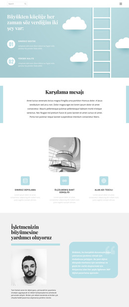 Bir Proje Başlatmada Yardım - HTML Web Sitesi Şablonu