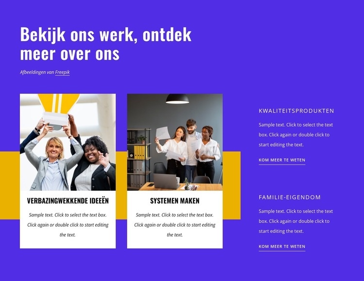 Mooi, uniek en spannend design Website ontwerp