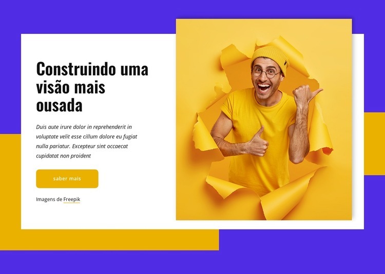 Valorizamos o poder da simplicidade Maquete do site