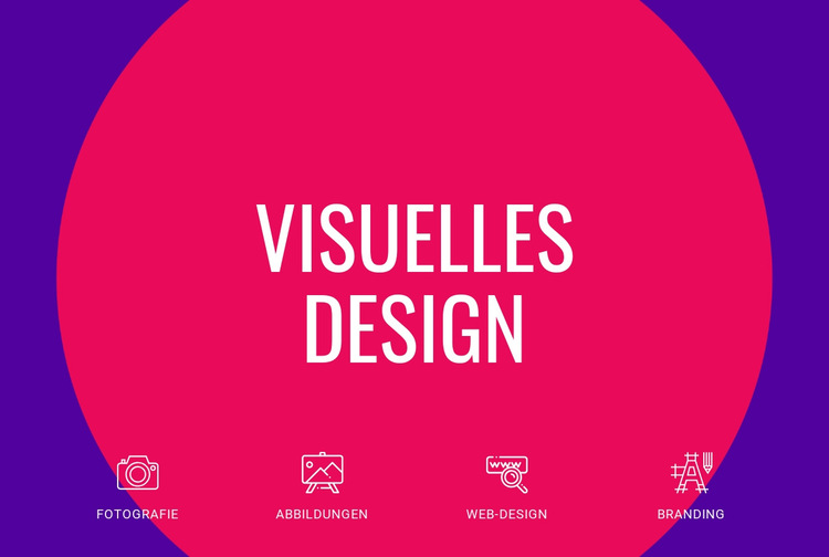 Visuelles Design Website-Vorlage