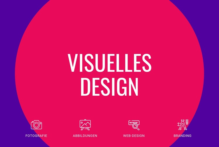 Visuelles Design Landing Page