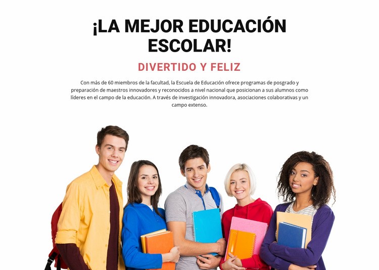 La mejor educación escolar Plantillas de creación de sitios web