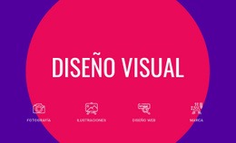 Plantilla De Sitio Para Diseño Visual