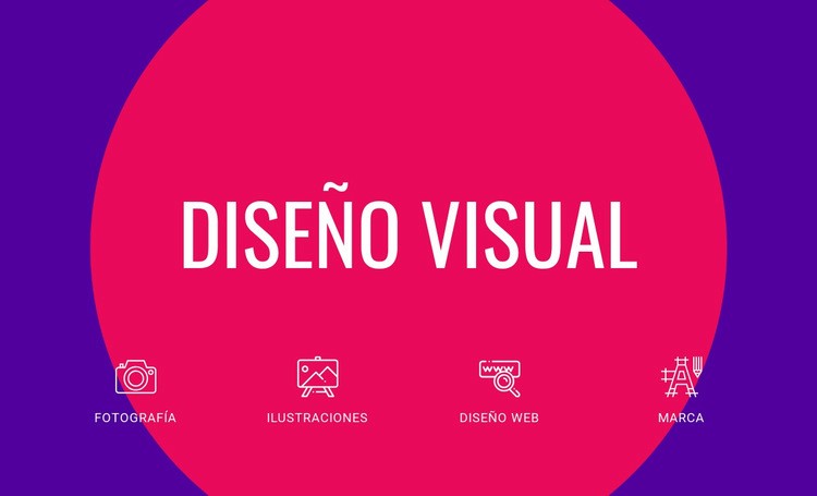 Diseño visual Plantilla de una página