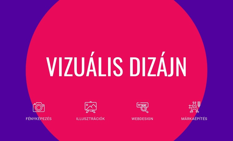 Vizuális dizájn Weboldal sablon