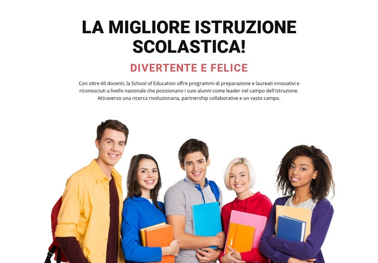 Migliore istruzione scolastica Progettazione di siti web