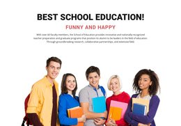 Awesome One Page Template For Best School Education