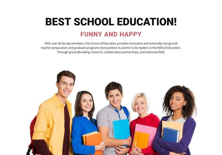 Best school education One Page Template