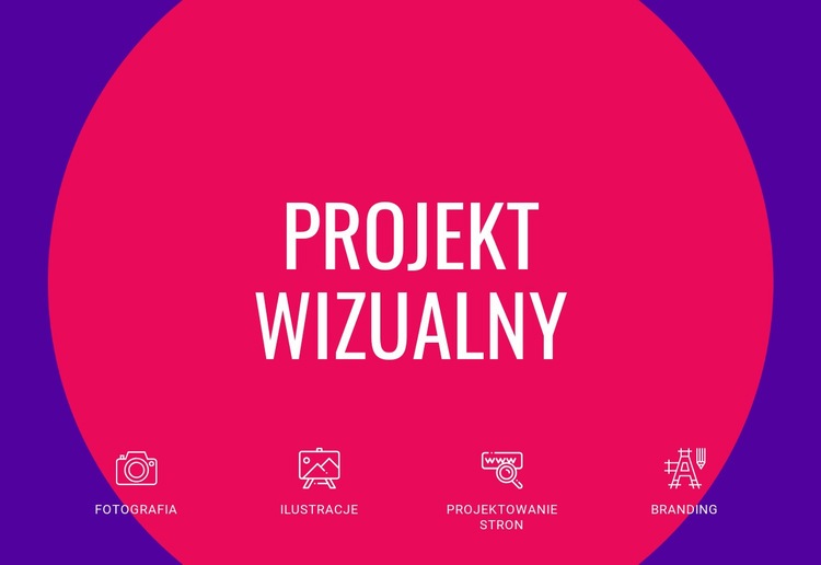 Projekt wizualny Szablon jednej strony