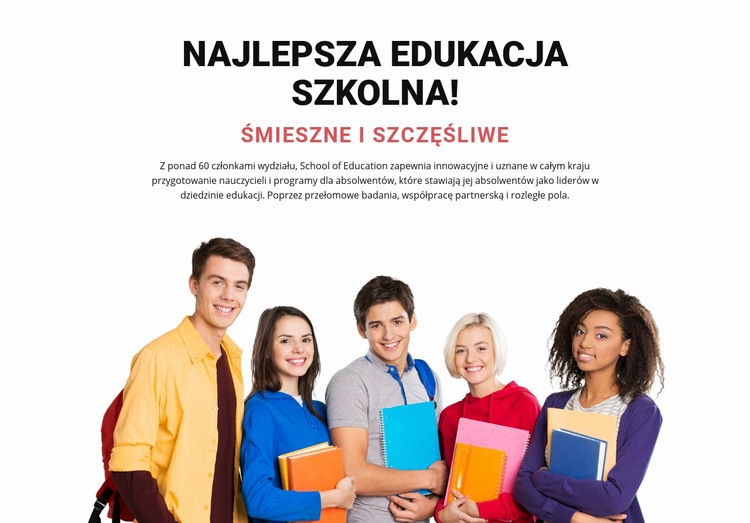 Najlepsza edukacja szkolna Szablon