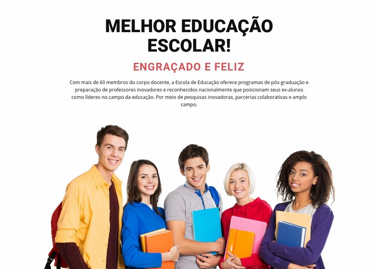 Melhor educação escolar Maquete do site