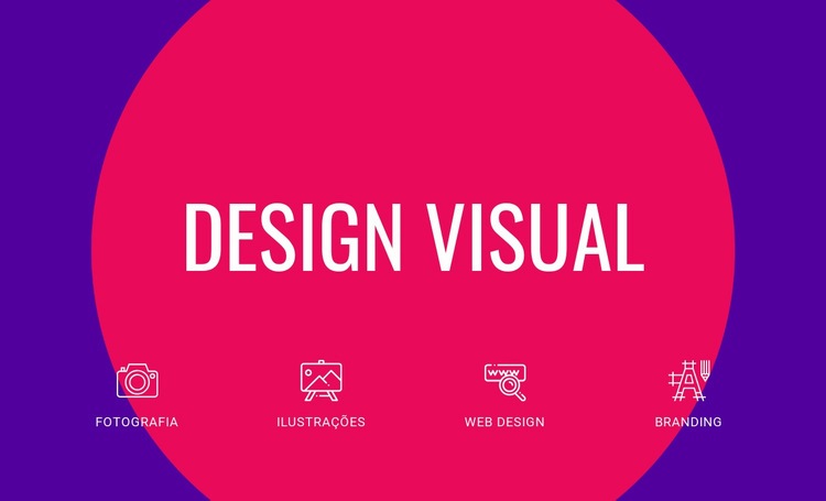 Design visual Modelo de uma página