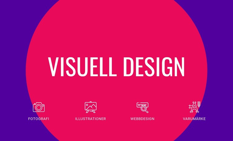 Visuell design Webbplats mall