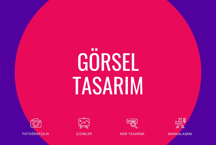 Görsel tasarım HTML Şablonu