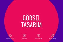 Görsel Tasarım Için Ücretsiz Web Sitesi Modeli