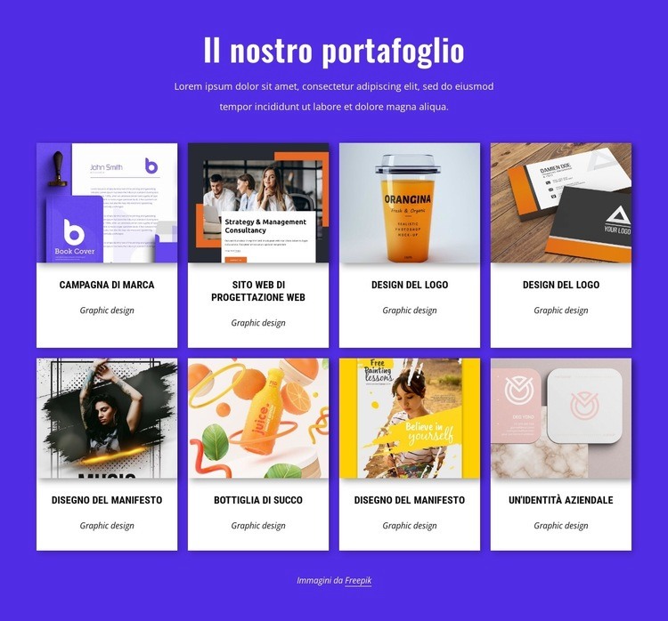 Creiamo esperienze di marca uniche Modello HTML5