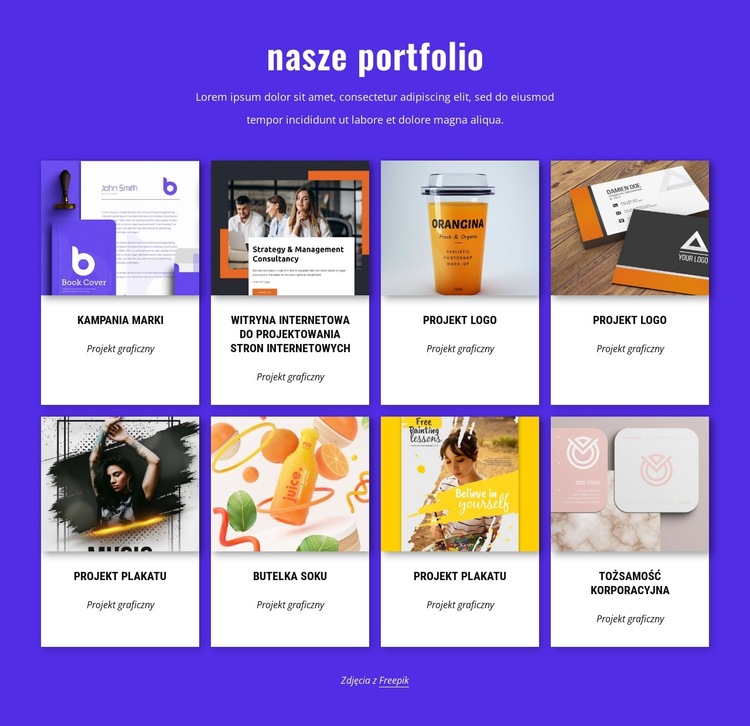 Tworzymy unikalne doświadczenia marki Szablon witryny sieci Web