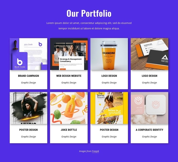 We create unique brand experiences Web Page Design