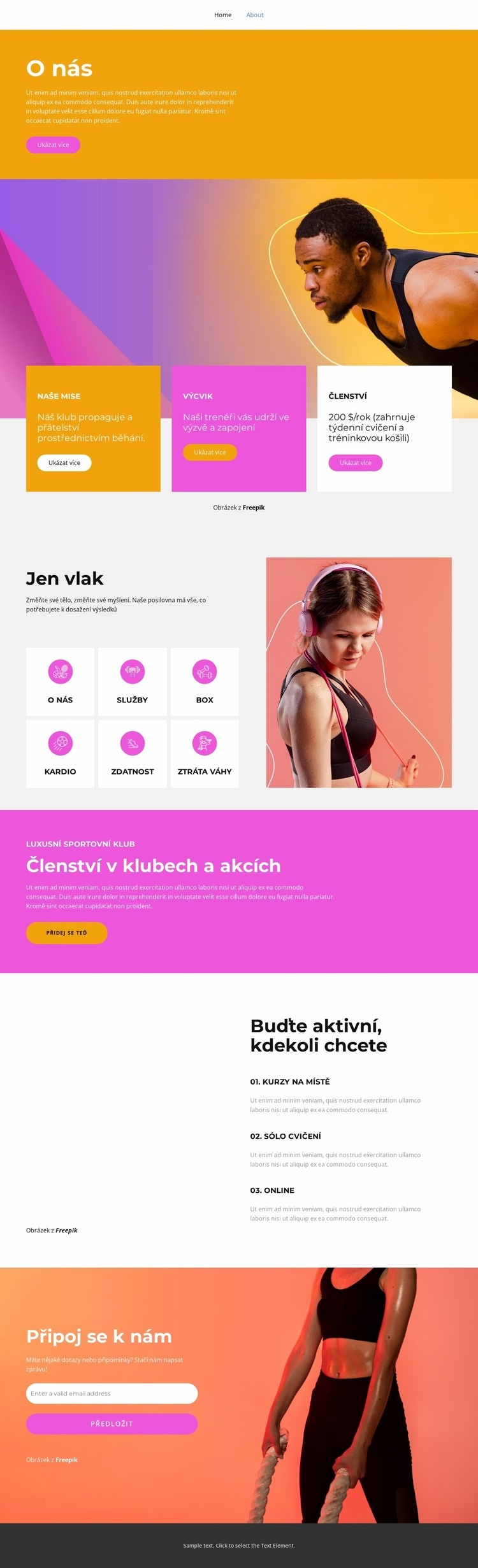 Všechny sportovní úrovně Šablona HTML