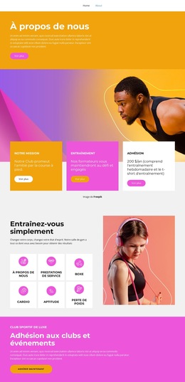 Tous Niveaux Sportifs - Modèle De Site Web Réactif