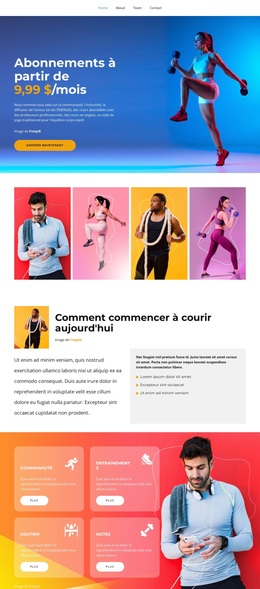 Nous Sommes Un Club Sportif - Inspiration Du Thème WordPress