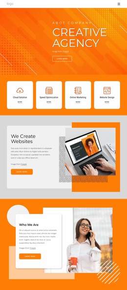 The Creative Agency For Your Next Big Thing - HTML Website Builder