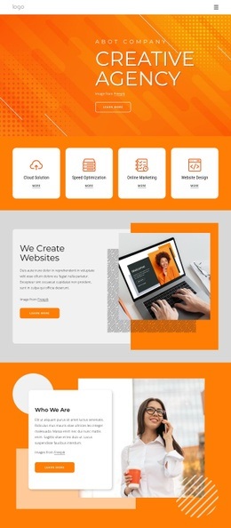 A Kreatív Ügynökség A Következő Nagy Dologhoz - HTML Website Builder