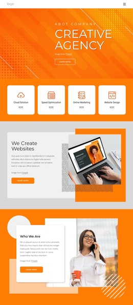 The Creative Agency For Your Next Big Thing - Free Website Template