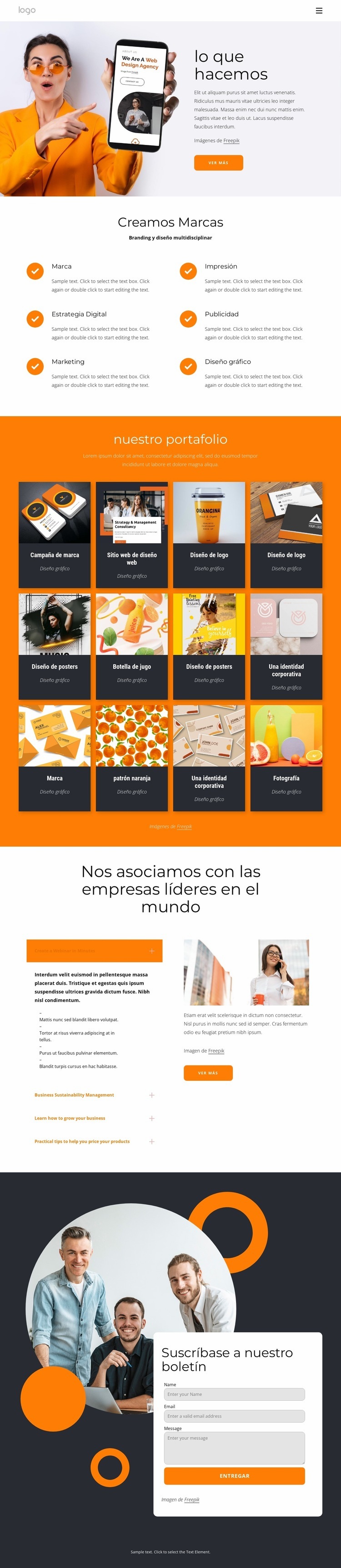 Hemos diseñado cientos de sitios web Creador de sitios web HTML