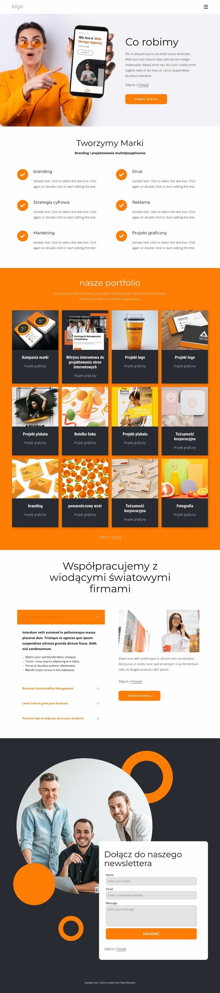 Zaprojektowaliśmy setki stron internetowych Kreator witryn internetowych HTML