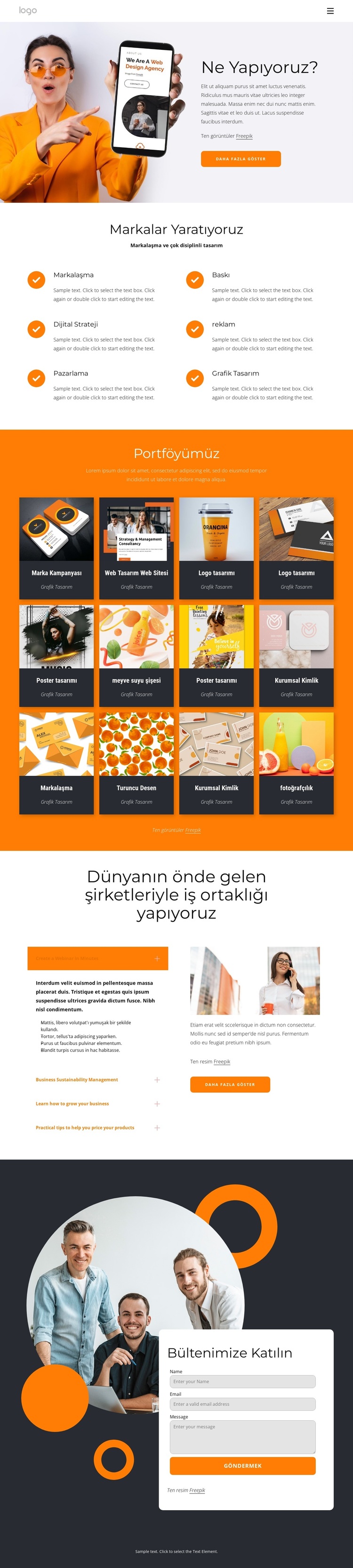 Yüzlerce web sitesi tasarladık WordPress Teması