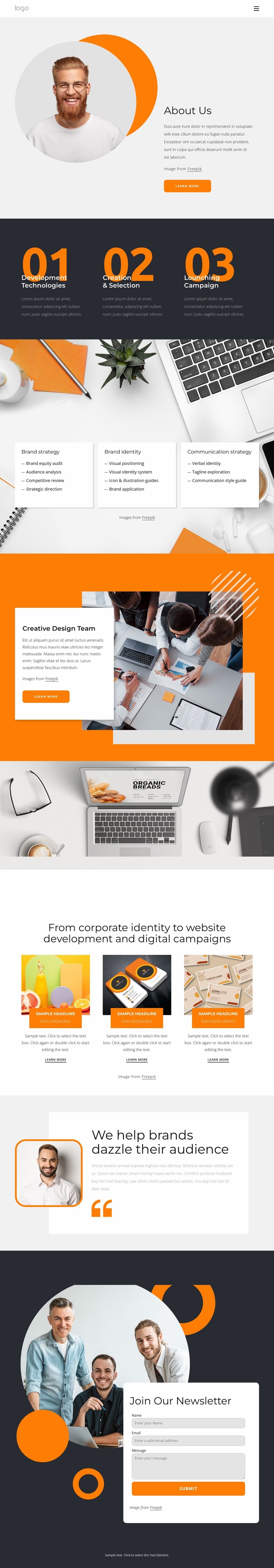 We do everything for you Website Mockup