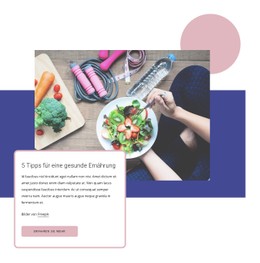 Tipps Für Eine Gesunde Ernährung CSS-Websitevorlage