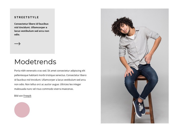 Modetrends für Männer HTML5-Vorlage
