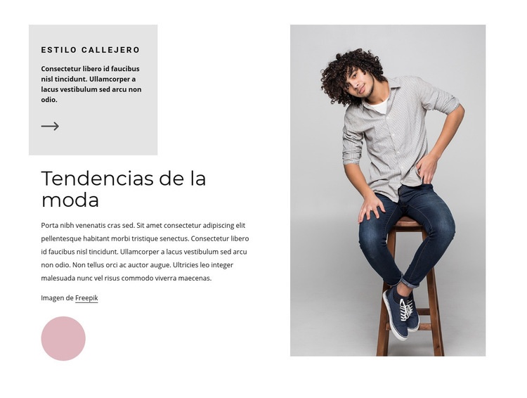 Tendencias de moda para hombres Plantilla HTML5