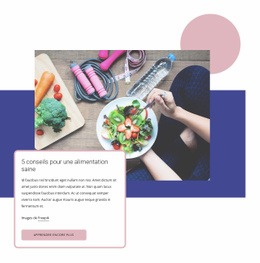 Conseils Pour Une Alimentation Saine - HTML Page Creator