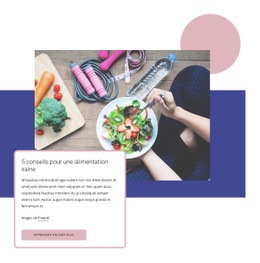 Conseils Pour Une Alimentation Saine - Modèle HTML5 Réactif