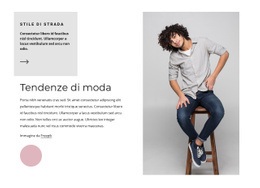 Tendenze Moda Uomo: Modello Di Una Pagina Facile Da Usare