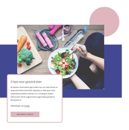 Tips Voor Gezond Eten - Mockup Voor Webontwerp