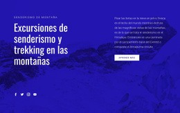 Maqueta De Sitio Web Más Creativa Para Excursiones A Las Montañas