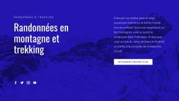 Superbe Page De Destination Pour Randonnées Dans Les Montagnes