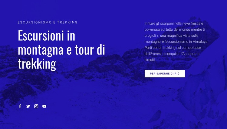 Escursioni in montagna Modelli di Website Builder