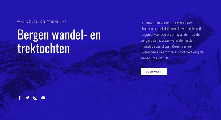 Bergen wandeltochten Html Website Builder