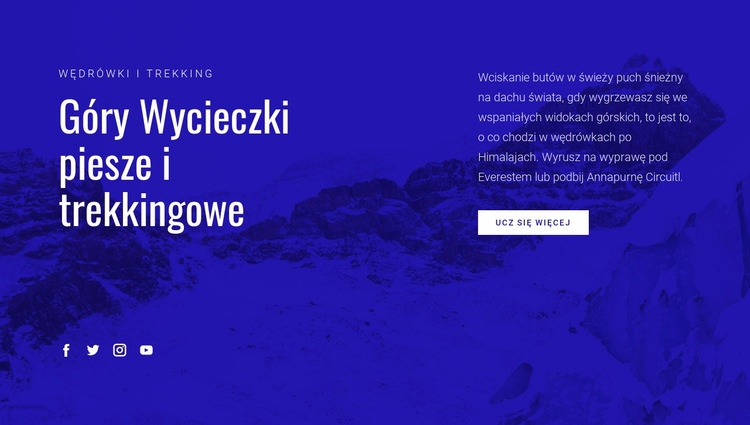 Wycieczki piesze po górach Projekt strony internetowej