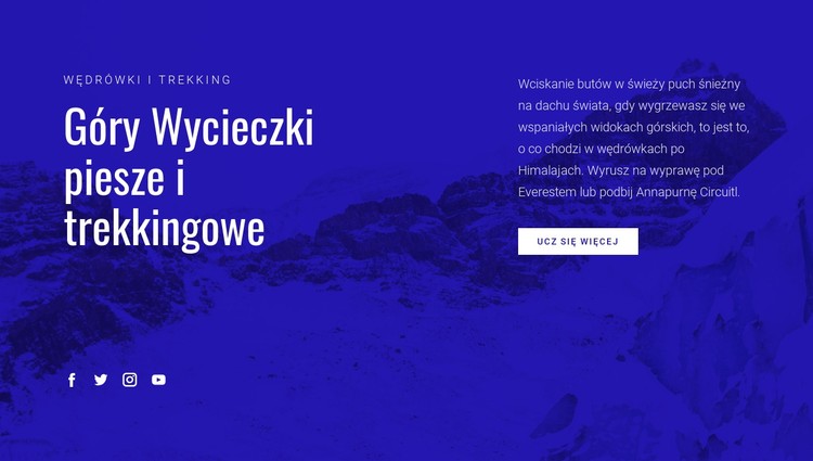 Wycieczki piesze po górach Szablon CSS