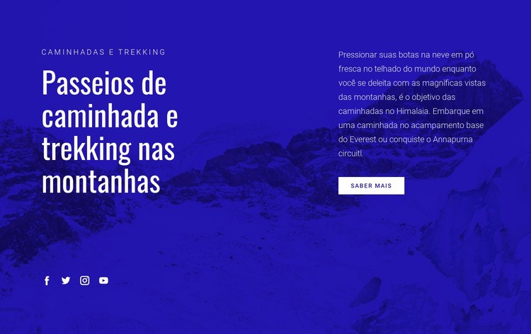 Passeios de caminhada nas montanhas Design do site