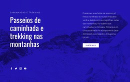 Maquete De Site Mais Criativa Para Passeios De Caminhada Nas Montanhas