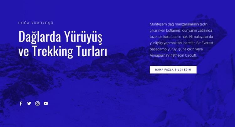 Dağ Yürüyüş Turları Web sitesi tasarımı