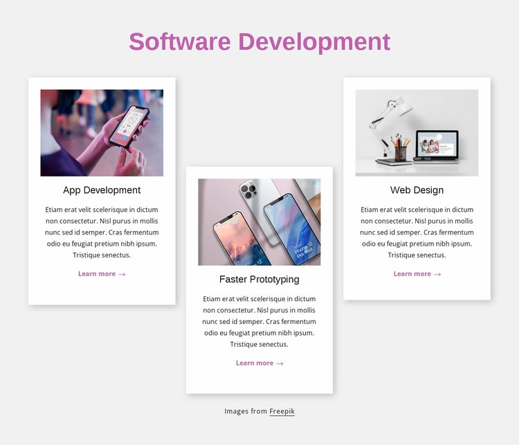 Software development engineering Elementor Template Alternative