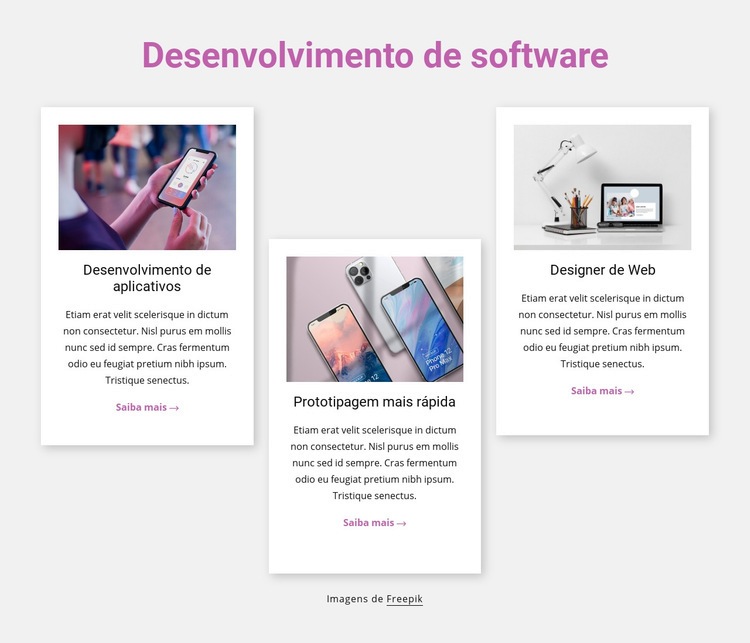 Engenharia de desenvolvimento de software Construtor de sites HTML